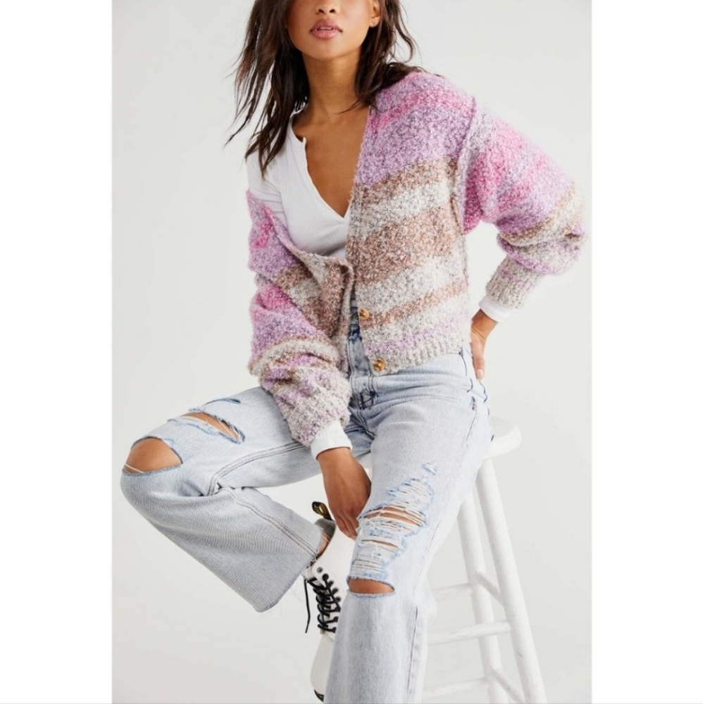 NWT Free People Soulmate Cardi / Passion Flower Combo - Picture 3 of 8